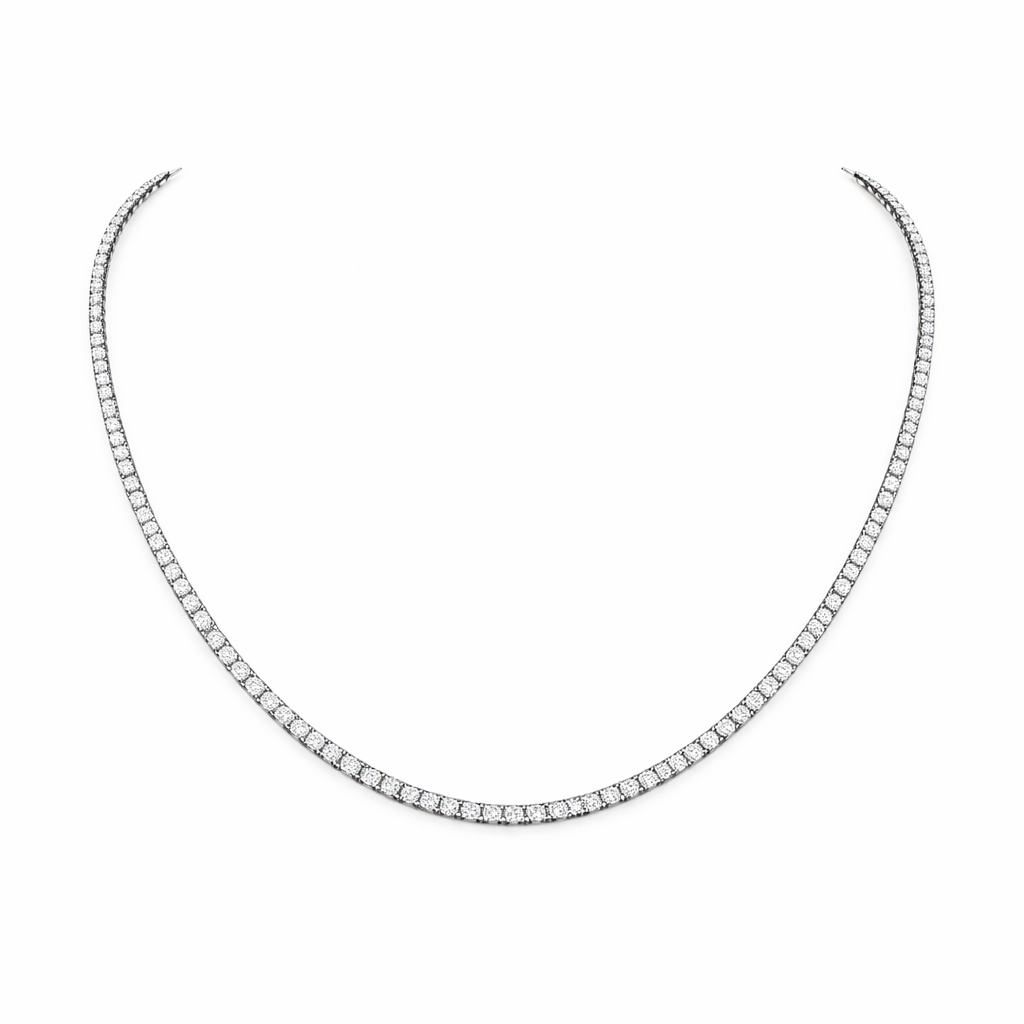 AURORA | 5.52 Ct Round Necklace in 14K White Gold
