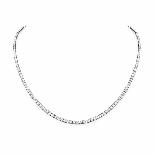 AURORA | 5.52 Ct Round Necklace in 14K White Gold
