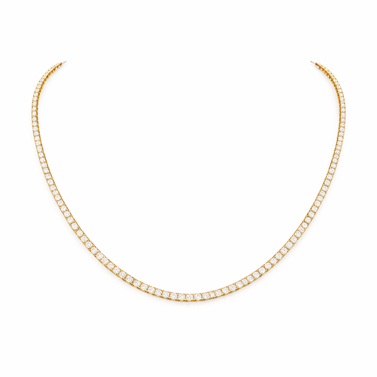 AURORA | 5.52 Ct Round Necklace in 14K Yellow Gold