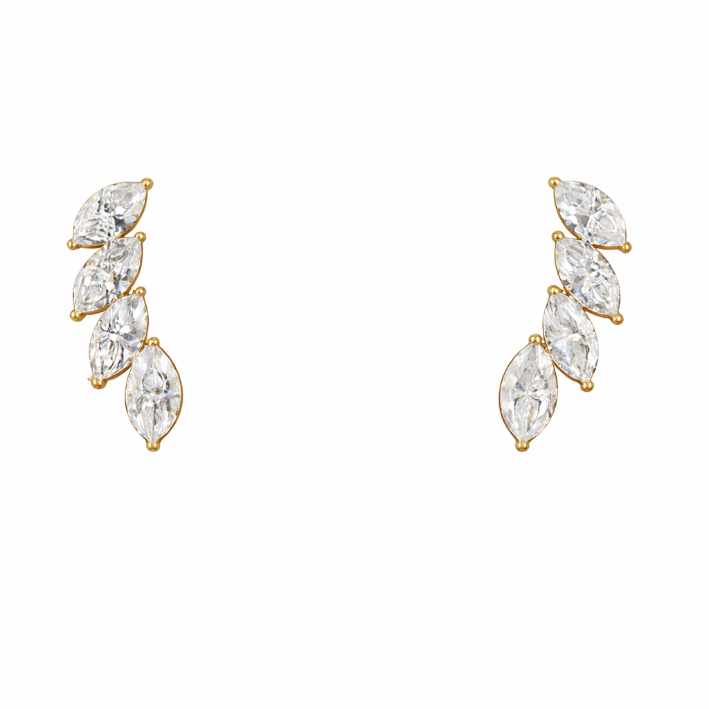 avelisse elan 2.62 ct marquise crawler earrings 14k yellow gold