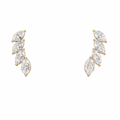 AVELISSE ELAN 2.62 Ct Marquise Crawler Earrings 14K Yellow Gold