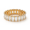 Auvia Band Rose | White | Yellow Gold - 18K Rose Gold Emerald Cut Natural Diamond Band