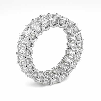 Vassara Emerald Band | Total 7.69CT Natural | 19 Diamonds