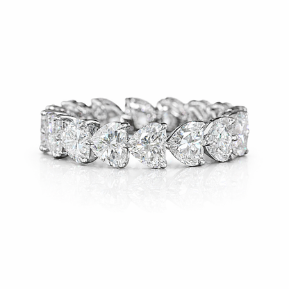 BELLA ETERNITE | 4.48 Ct Heart Shape Eternity Band in 14K WHITE GOLD - Lab Grown Diamond