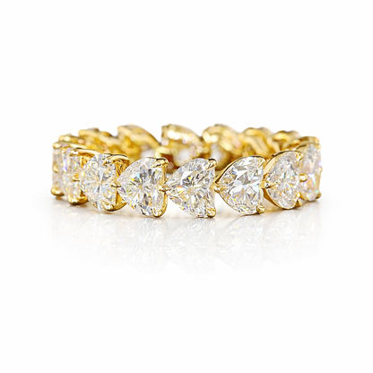 BELLA ETERNITE | 4.48 Ct Heart Shape Eternity Band in 14K YELLOW GOLD - Lab Grown Diamond