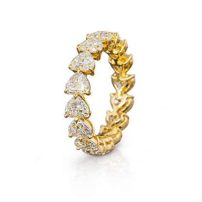 BELLA ETERNITE | 4.48 Ct Heart Shape Eternity Band in 14K YELLOW GOLD - Lab Grown Diamond