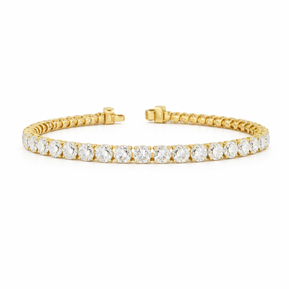BLANCHE | 10.42 Ct Round Diamond Tennis Bracelet in 14K Yellow Gold