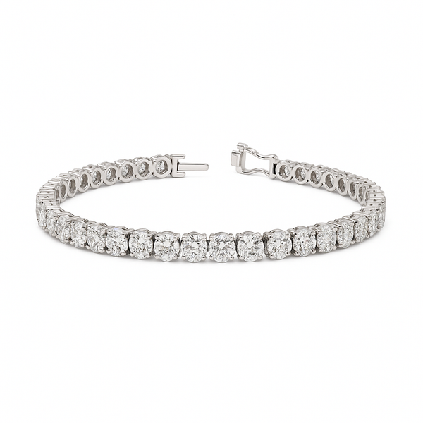 RADIANT | 16.03 Ct Oval Diamond Tennis Bracelet in 14K White - Lab Grown Diamonds