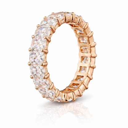 BLAZE | 3.38 CT Radiant Diamond Full Eternity Band in 14K Rose Gold - Lab Grown Diamond