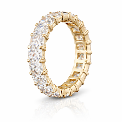BLAZE | 3.38 CT Radiant Diamond Full Eternity Band in 14K Yellow Gold - Lab Grown Diamond