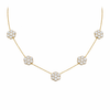 BLOOM | 4.98 Ct Round Diamond Station Necklace in 18K Yellow Gold