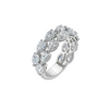 CASSIA | 1.67 Ct Pear Half Eternity Band Ring in 14K White Gold - Lab Grown Diamond