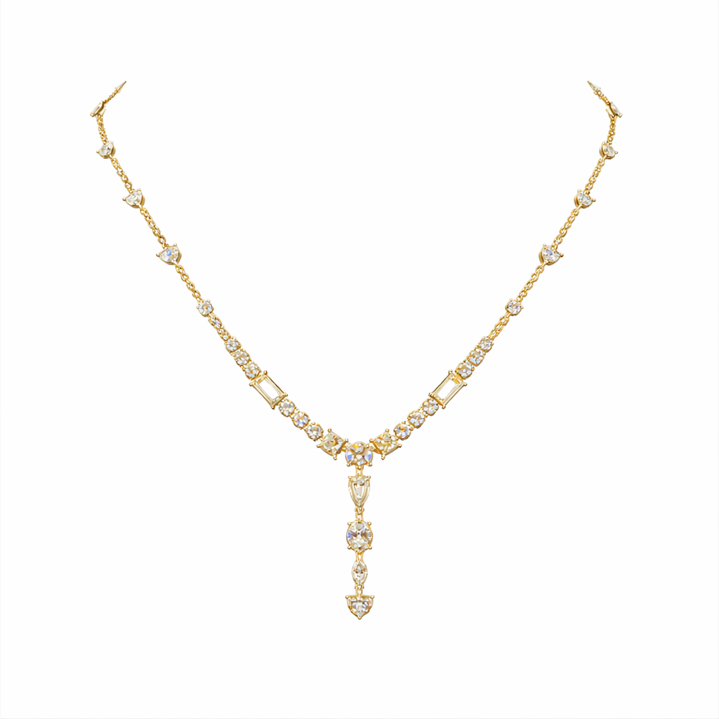 CELESTIAL | 8.87 Ct Fusion Mixed-Shape Diamond Necklace in 14K Yellow Gold