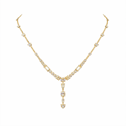 CELESTIAL | 8.87 Ct Fusion Mixed-Shape Diamond Necklace in 14K Yellow Gold