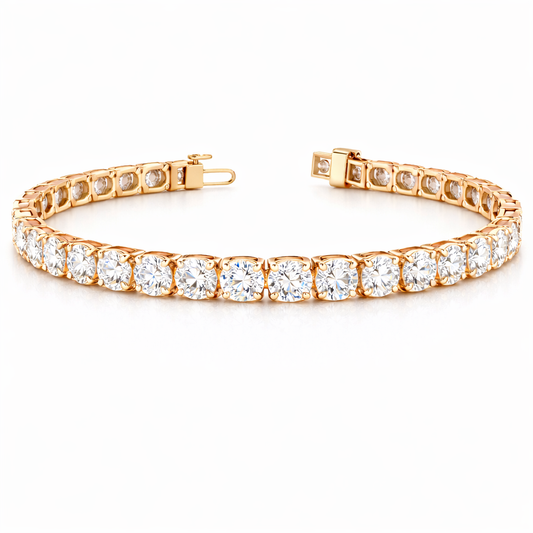 CLARABELLE | 14.49 Ct Round Diamond Tennis Bracelet in 14K Rose Gold