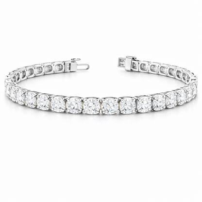 CLARABELLE | 14.49 Ct Round Diamond Tennis Bracelet in 14K White Gold