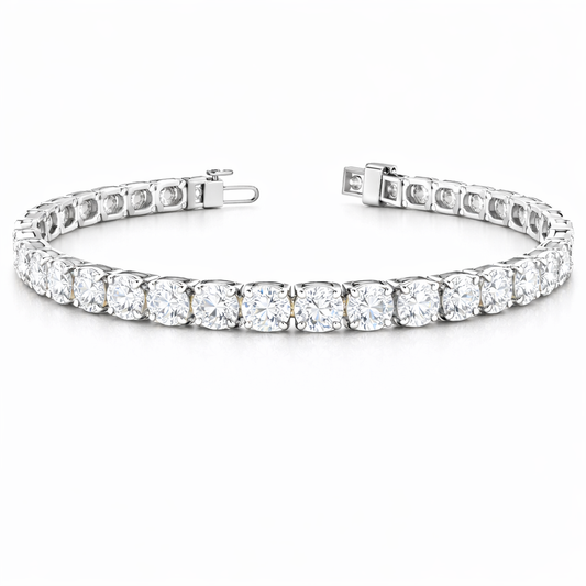 CLARABELLE | 14.49 Ct Round Diamond Tennis Bracelet in 14K White Gold