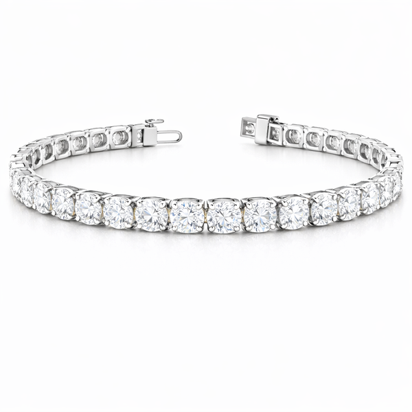 CLARABELLE | 14.49 Ct Round Diamond Tennis Bracelet in 14K White Gold