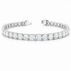 CLARABELLE | 14.49 Ct Round Diamond Tennis Bracelet in 14K White Gold