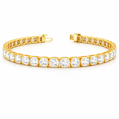 CLARABELLE | 14.49 Ct Round Diamond Tennis Bracelet in 14K Yellow Gold