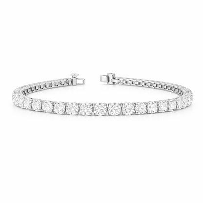 CORONATION | 11.97 Ct Round Diamond Tennis Bracelet in 14K White Gold