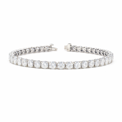 CRESSIDA | 21.25 Ct Round Diamond Tennis Bracelet in 14K White Gold