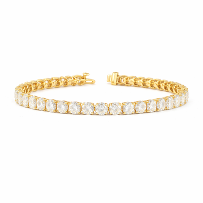CRESSIDA | 21.25 Ct Round Diamond Tennis Bracelet in 14K Yellow Gold
