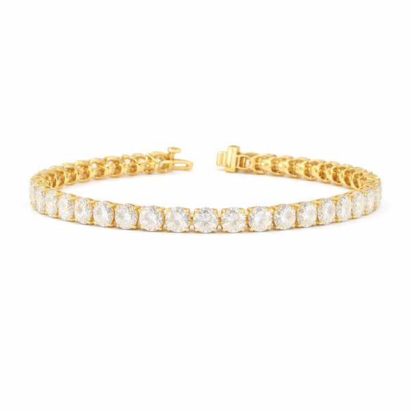 CRESSIDA | 21.25 Ct Round Diamond Tennis Bracelet in 14K Yellow Gold