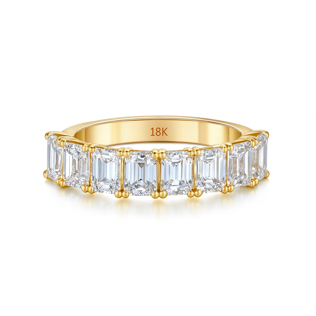 trielle ring | total 2.64 ct natural | 18k yellow gold