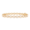 Gilded Spark Oval Bracelet | Total 14.45CT Natural | 14K Yellow Gold