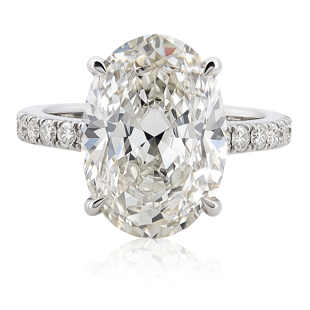 seraphine oval ring | 12.84ct natural | 18k white gold