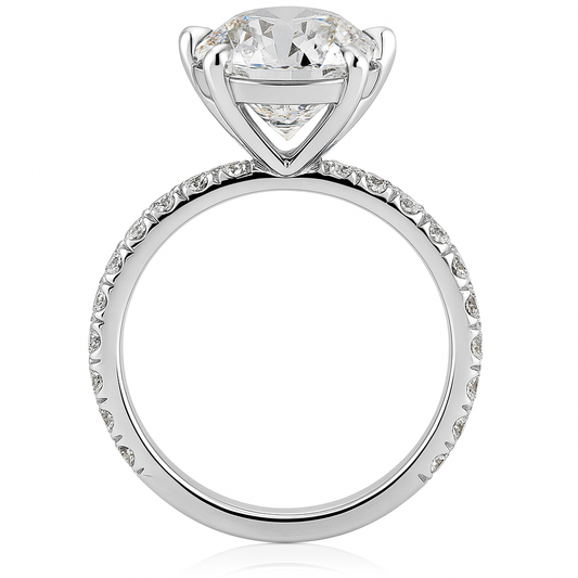 Seraphine Oval Ring | 12.84CT Natural | 18K White Gold