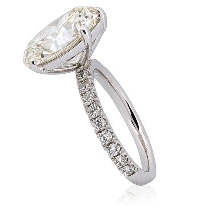 Seraphine Oval Ring | 12.84CT Natural | 18K White Gold