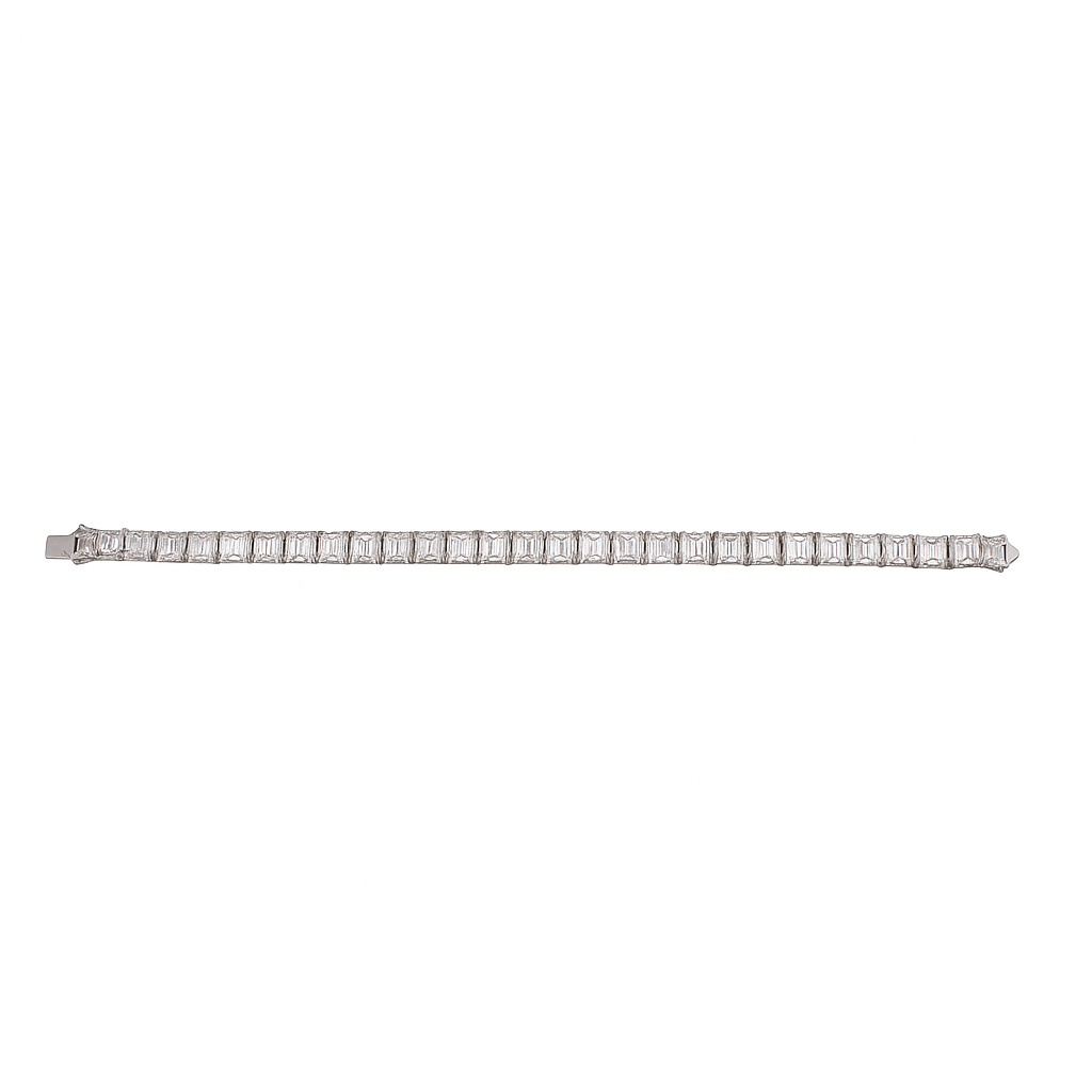 eternal radiance emerald bracelet | 35.48ct natural | 14k white gold