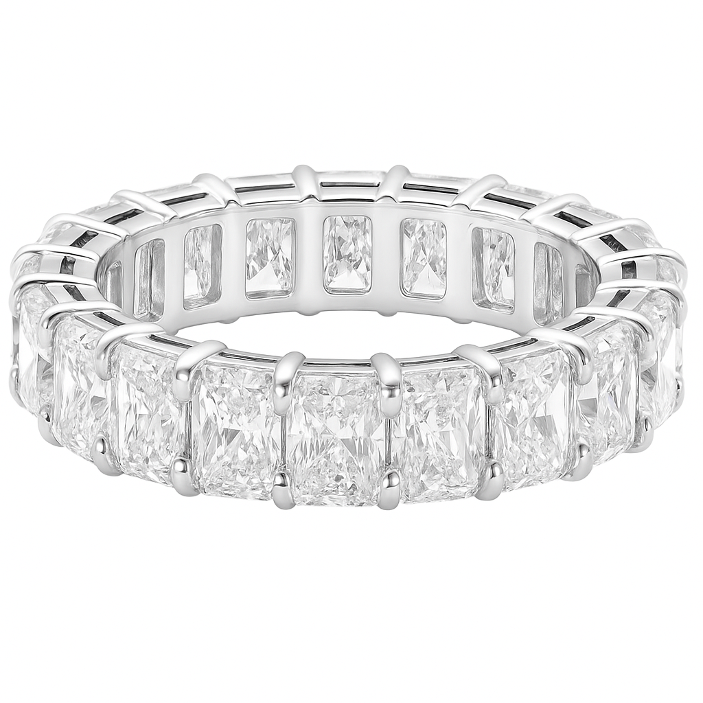 everglow radiant band | 6.22ct natural | 18k white gold
