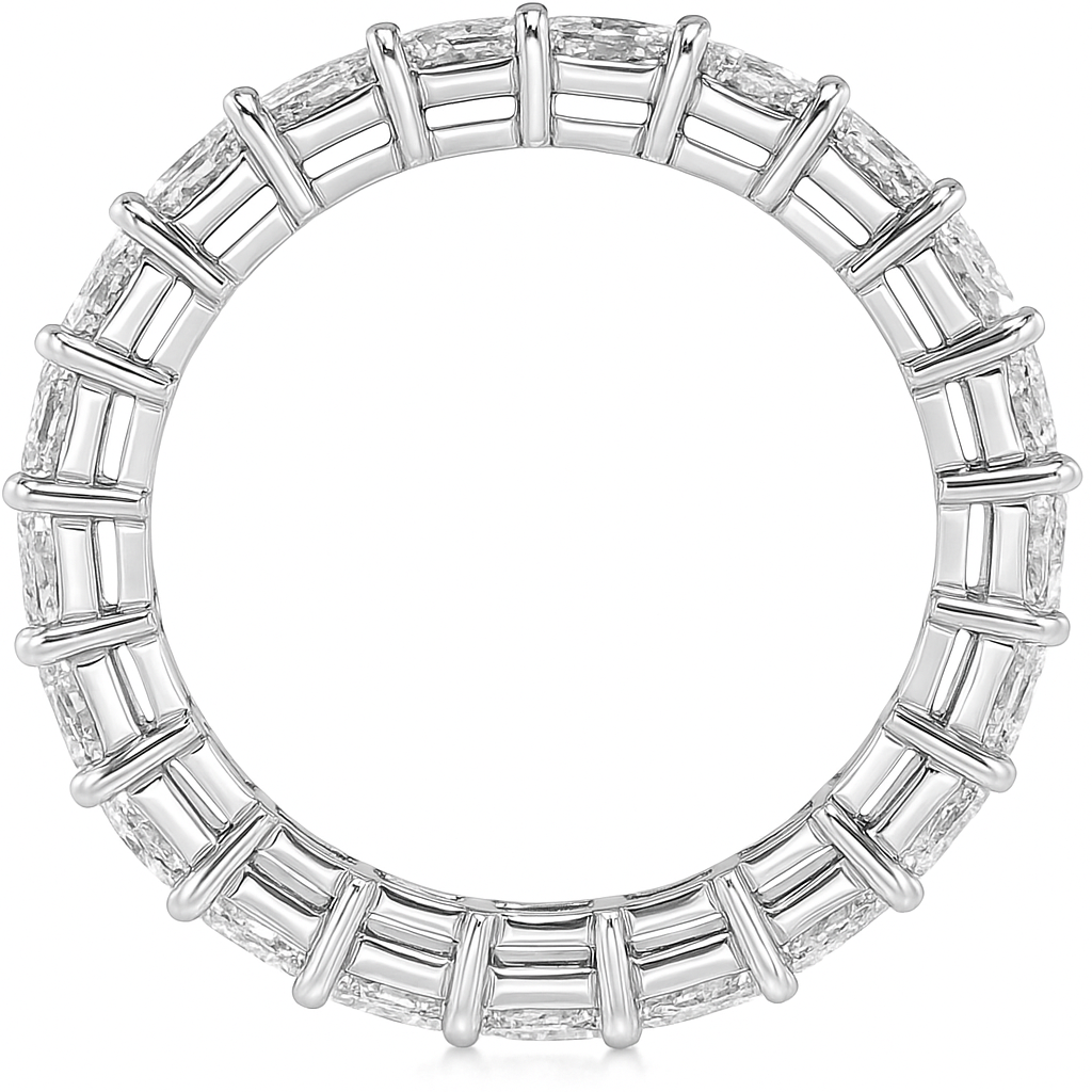 everglow radiant band | 6.22ct natural | 18k white gold