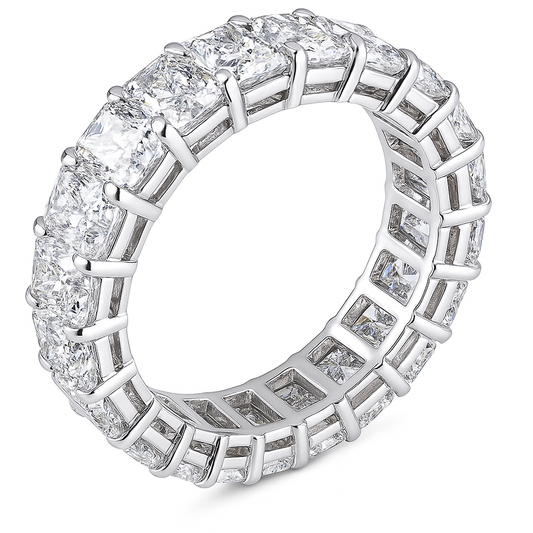 Everglow Radiant Band | 6.22CT Natural | 18K White Gold