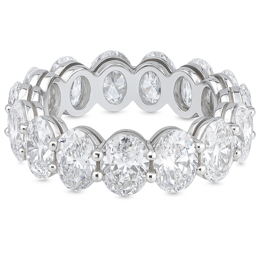 Oval Band |7.75CT Natural | 18K White Gold