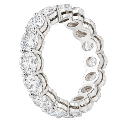 Oval Band |7.75CT Natural | 18K White Gold