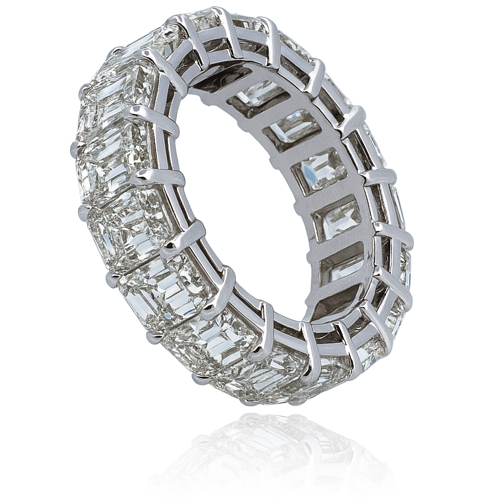 harmony emerald band | 12.10ct natural | 18k white gold