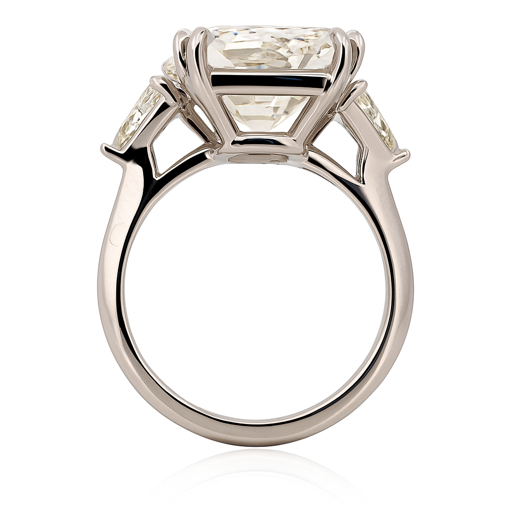 cushion grace diamond ring |total 13.55ct natural