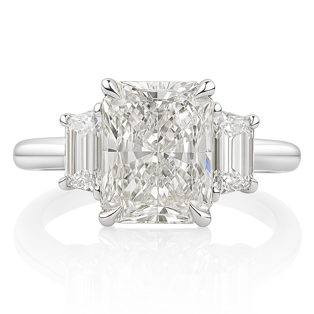 diamond dream radiant ring | total 4.91ct natural