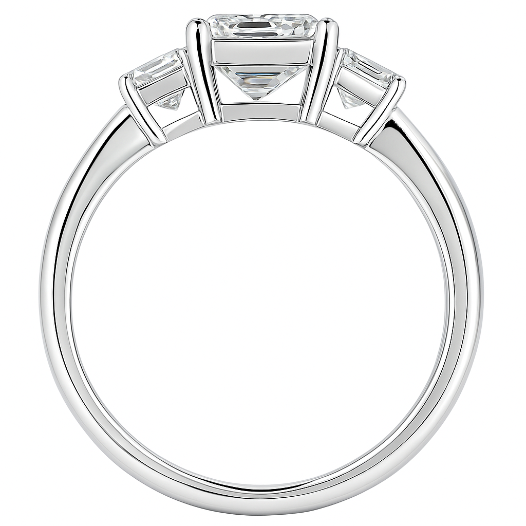 promise emerald ring |total  1.93 ct natural | 14k white gold