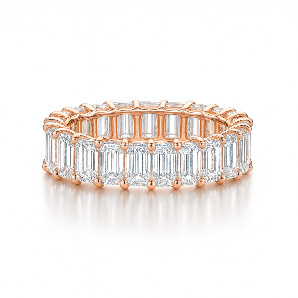 vassara emerald band | total 7.69ct natural | 19 diamonds