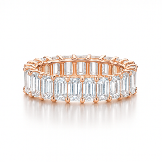 Vassara Emerald Band | Total 7.69CT Natural | 19 Diamonds