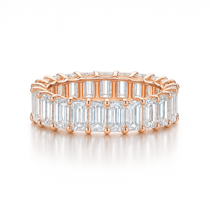 Vassara Emerald Band | Total 7.69CT Natural | 19 Diamonds