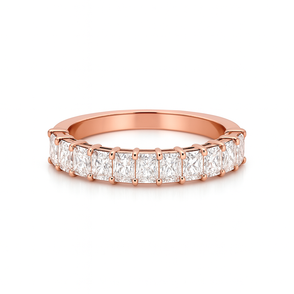 lumivon radiant ring | total 1.74ct natural | 11 diamonds