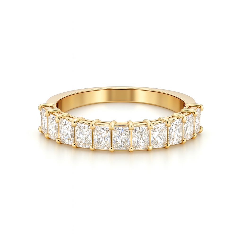 lumivon radiant ring | total 1.74ct natural | 11 diamonds