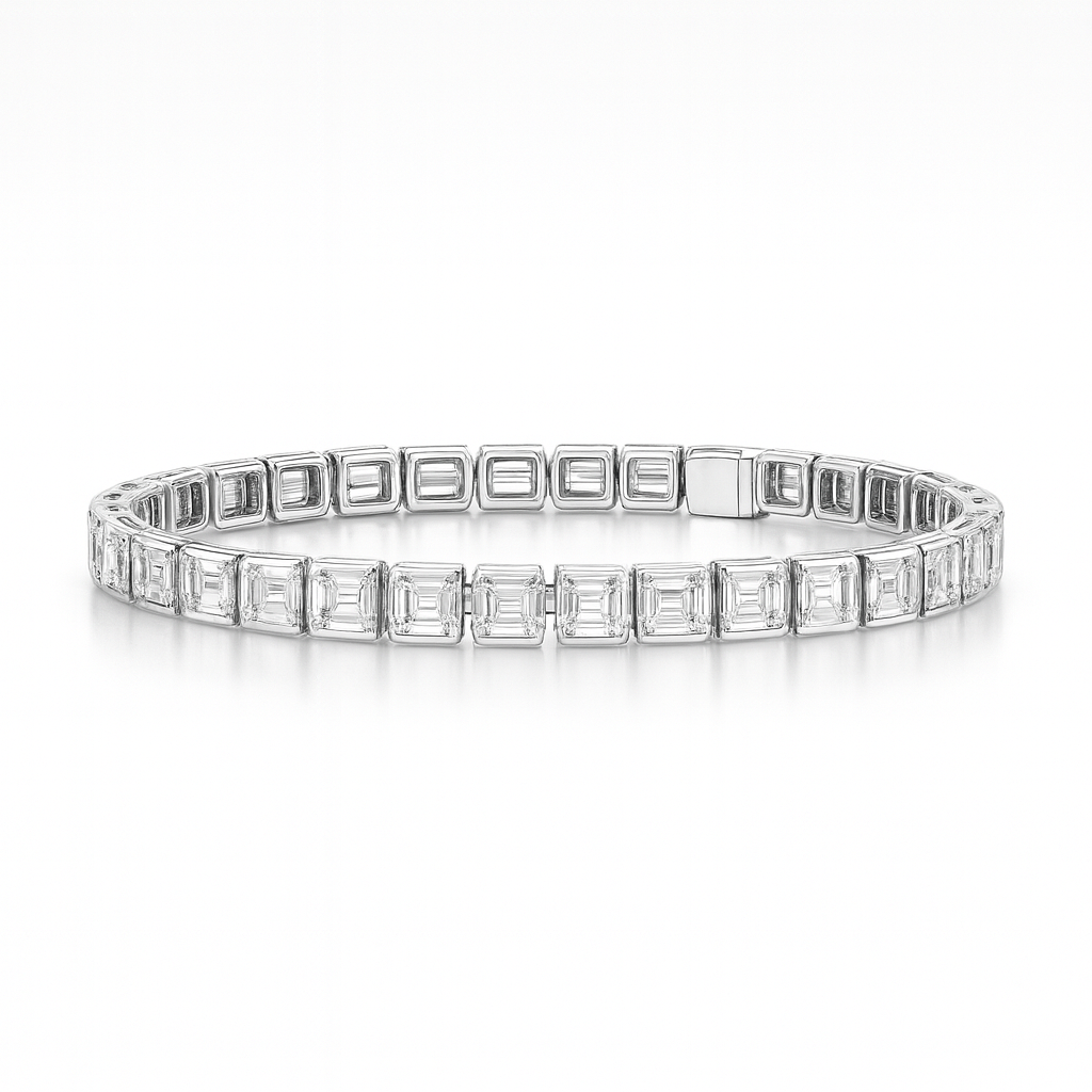 emerald luxe emerald bracelet | total 11.57ct natural | 14k yellow gold