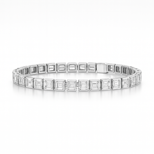 Emerald Luxe Emerald Bracelet | Total 11.57CT Natural | 14K Yellow Gold